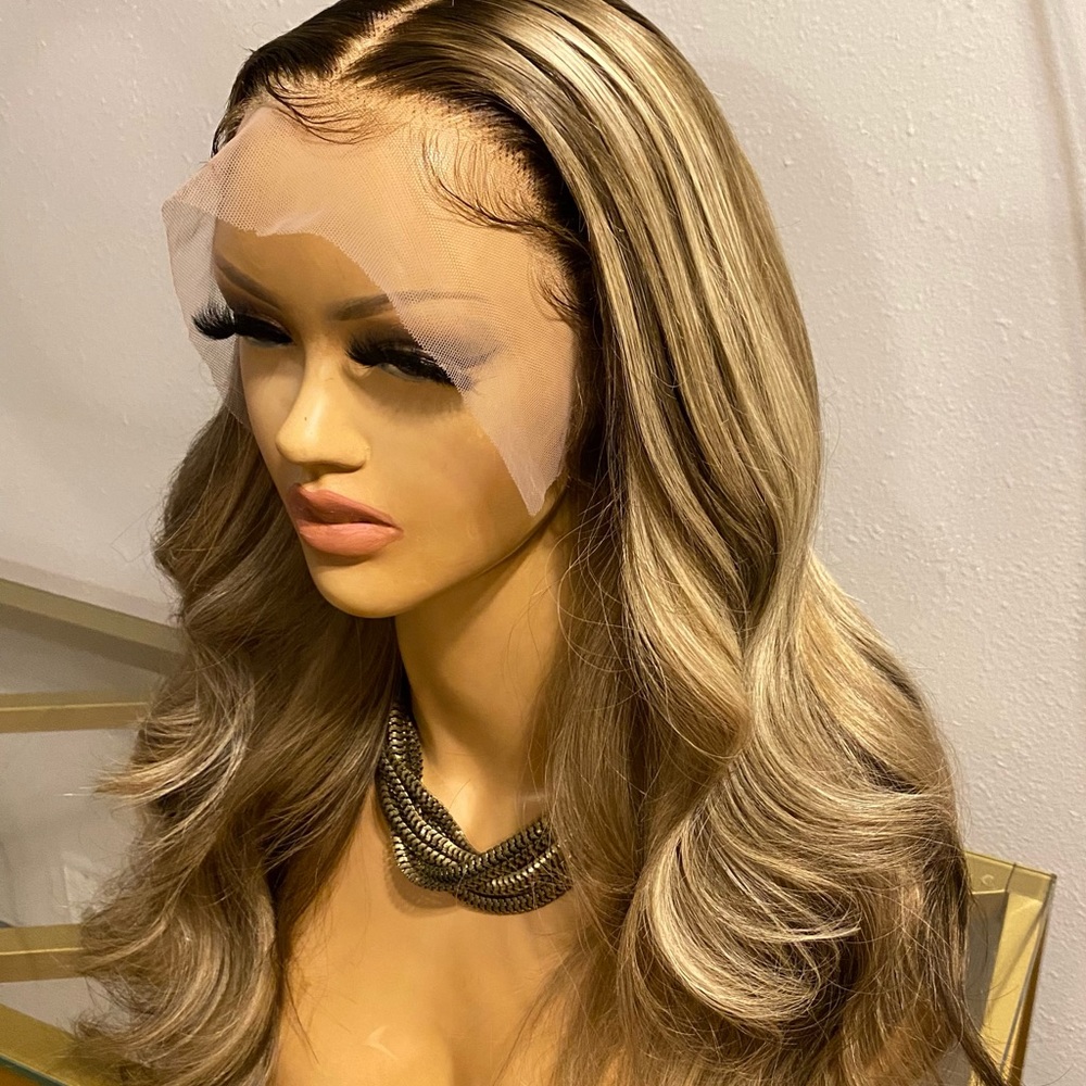Beautiful Human Hair Custom Color Lace Wig